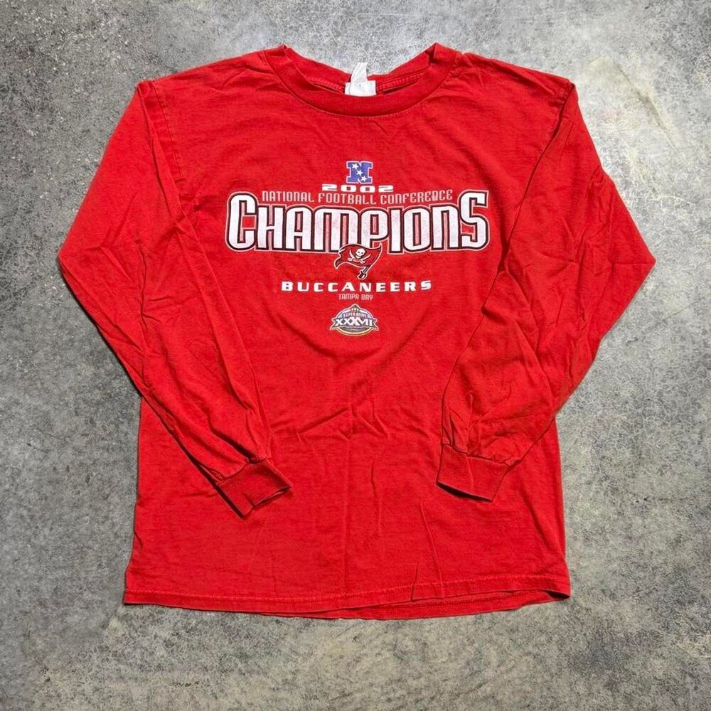 2002 Y2K Tampa Bay Buccaneers NFL Champions long sleeve tee Size M